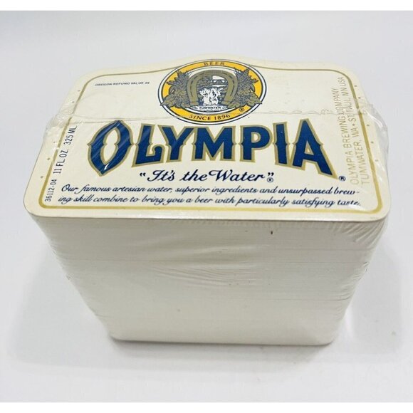 Vintage Olympia Beer Bottle Paper Labels Pack 11 oz Stubby Brewing Co. Tumwater - Picture 4 of 6